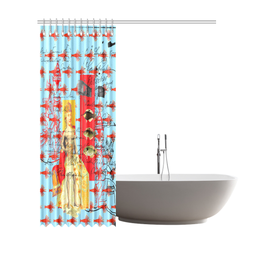 THE SHOWY PLANE HUNTER AND FISH IV Shower Curtain 72"x84"