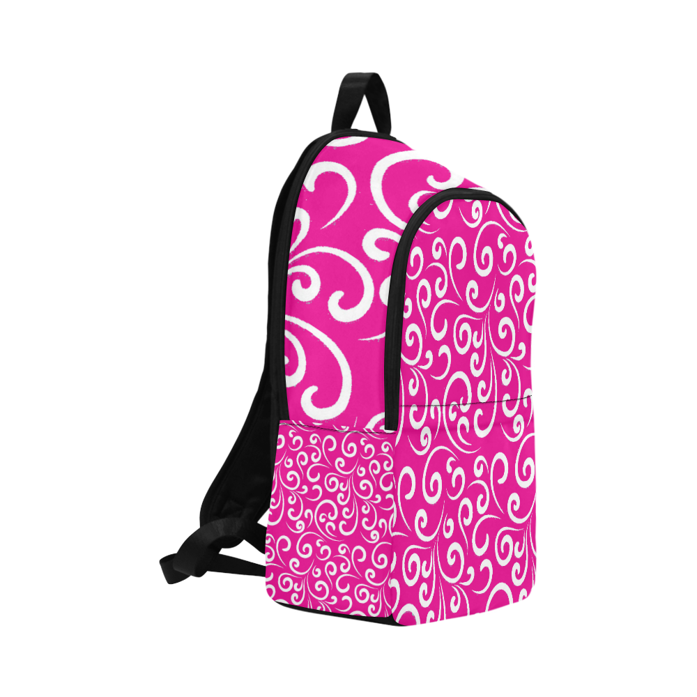 Classic curves pink Fabric Backpack for Adult (Model 1659)