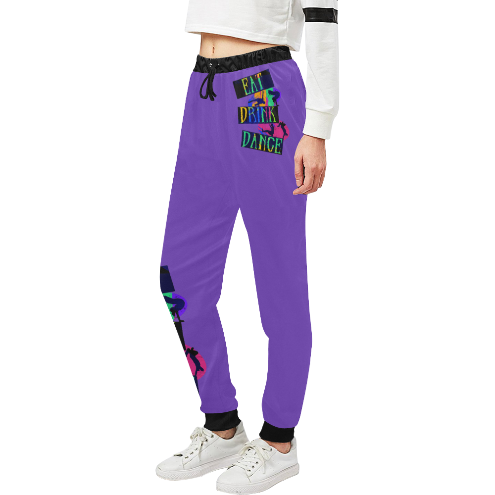 Break Dancing Colorful / Purple Unisex All Over Print Sweatpants (Model L11)