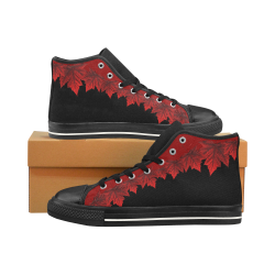 Canada Maple Leaf Sneakers Large Men's Men’s Classic High Top Canvas Shoes /Large Size (Model 017)