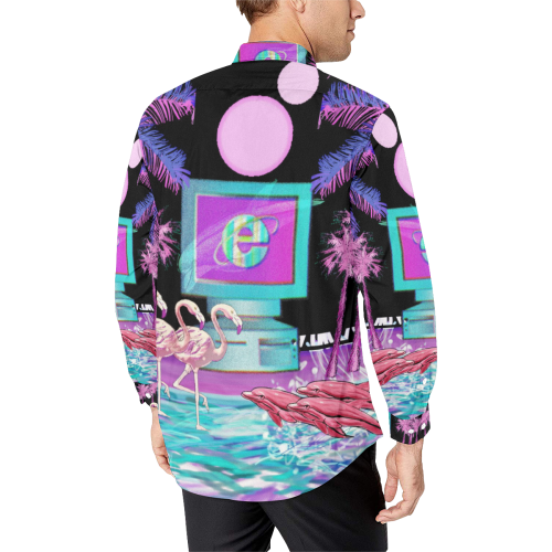 Net Surfer Men's All Over Print Casual Dress Shirt (Model T61)
