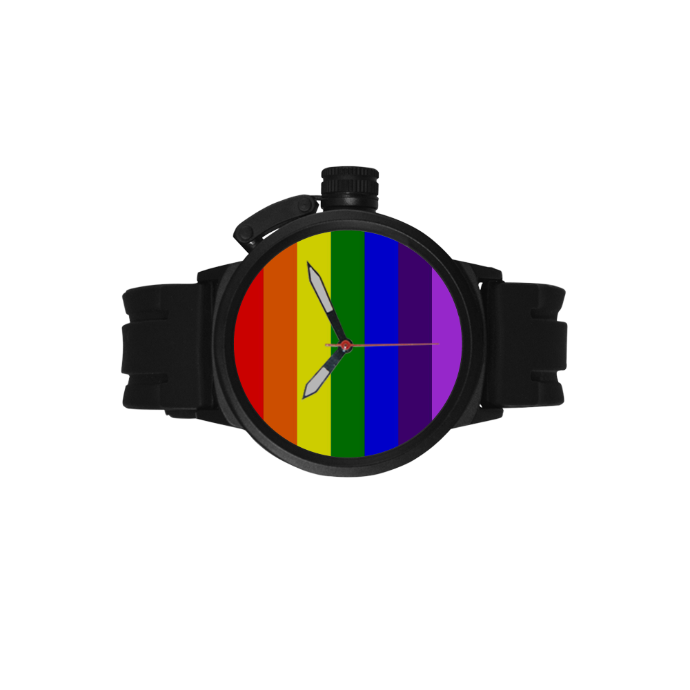 Rainbow Flag (Gay Pride - LGBTQIA+) Men's Sports Watch(Model 309)