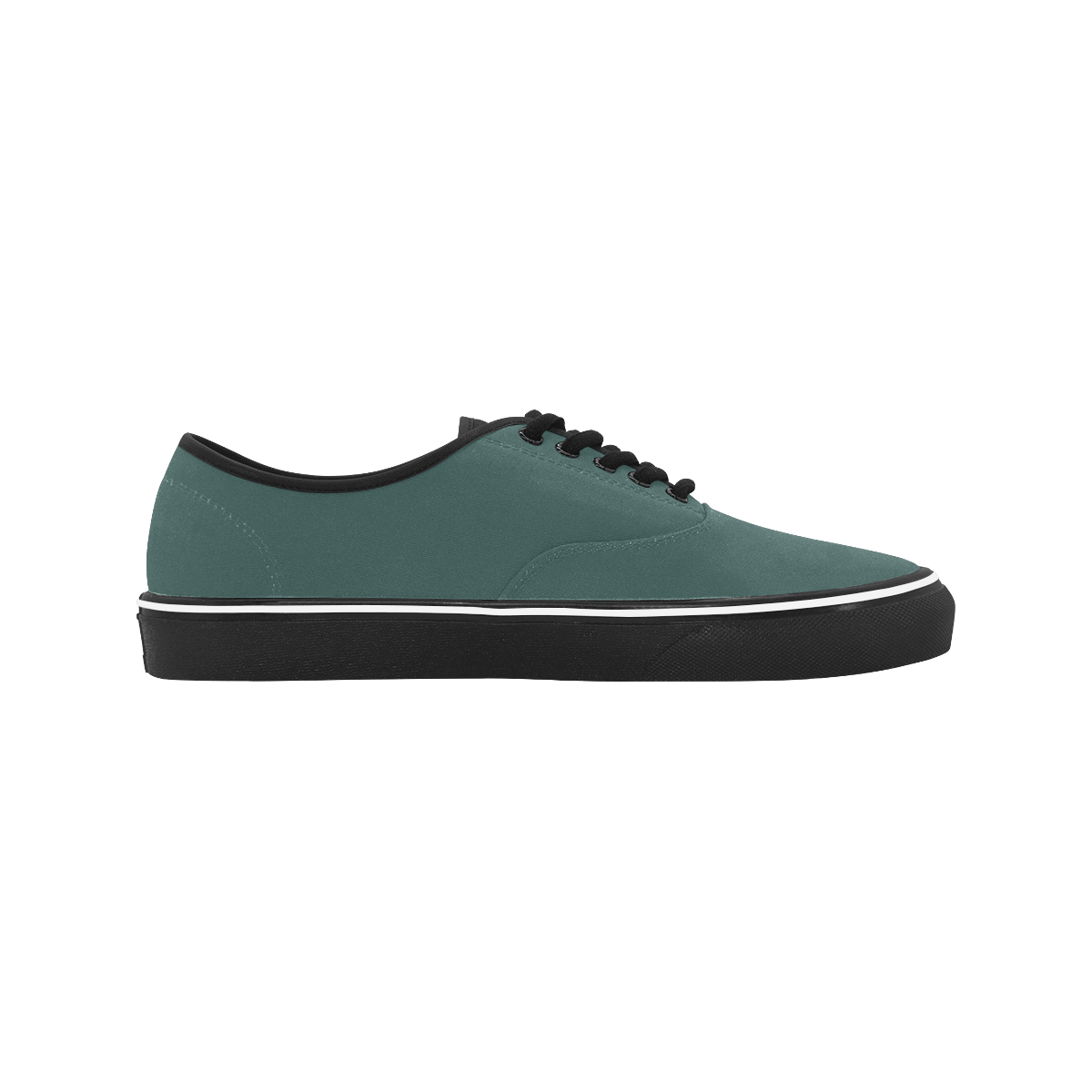 color dark slate grey Classic Men's Canvas Low Top Shoes (Model E001-4)