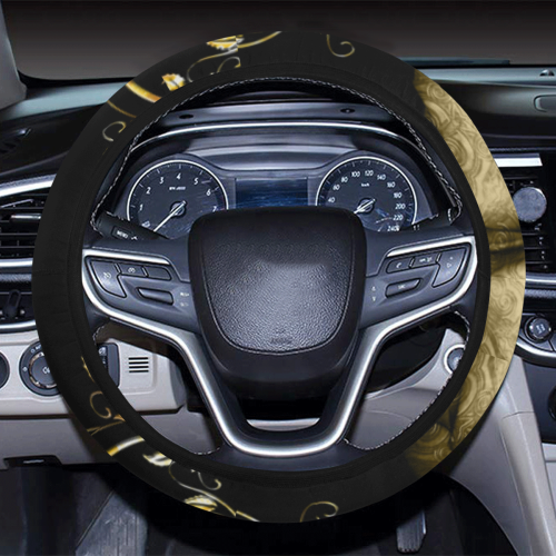 The golden skull Steering Wheel Cover with Elastic Edge
