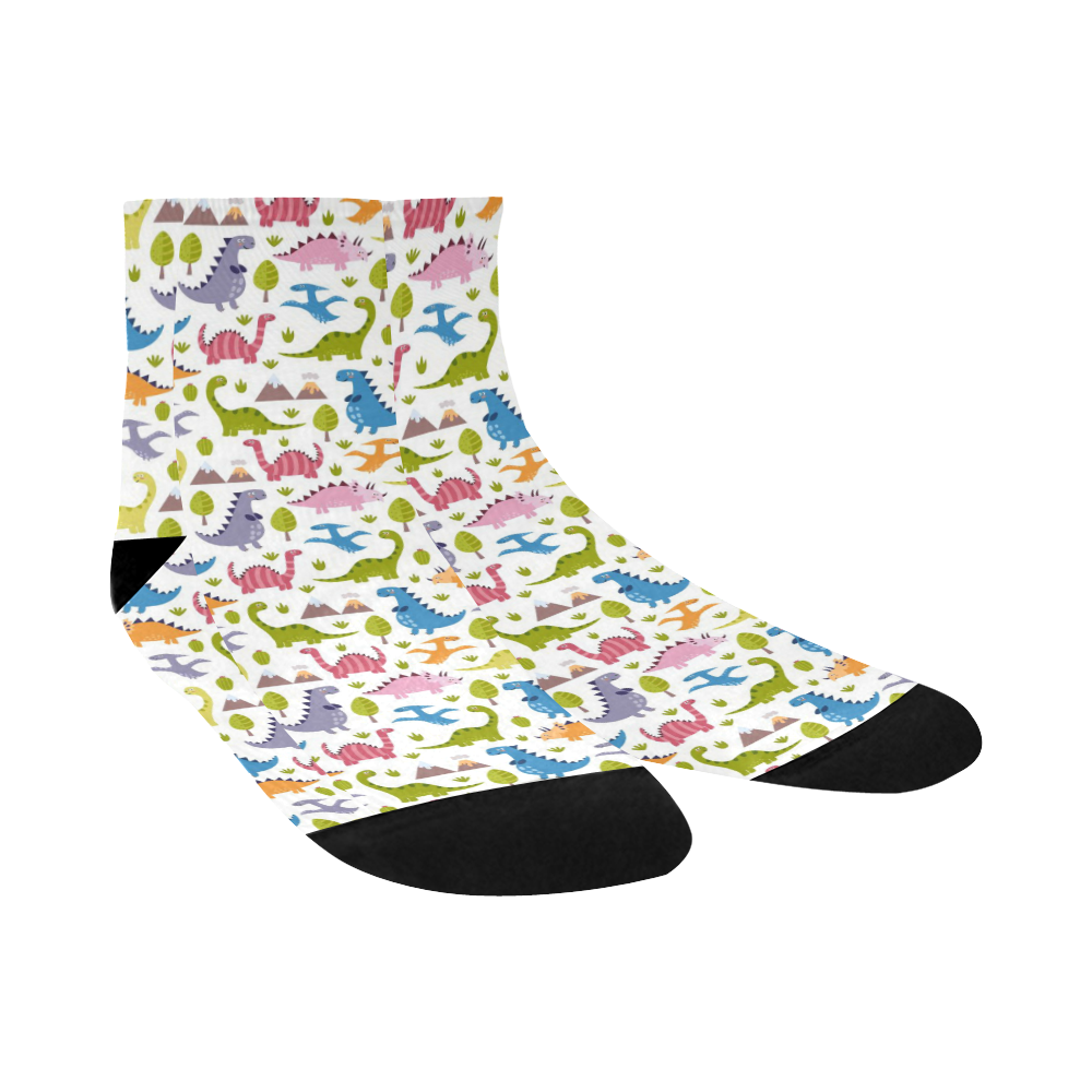 Dinosaur Pattern Quarter Socks