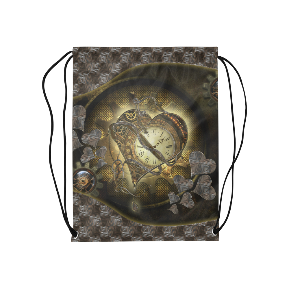 Awesome steampunk heart Medium Drawstring Bag Model 1604 (Twin Sides) 13.8"(W) * 18.1"(H)