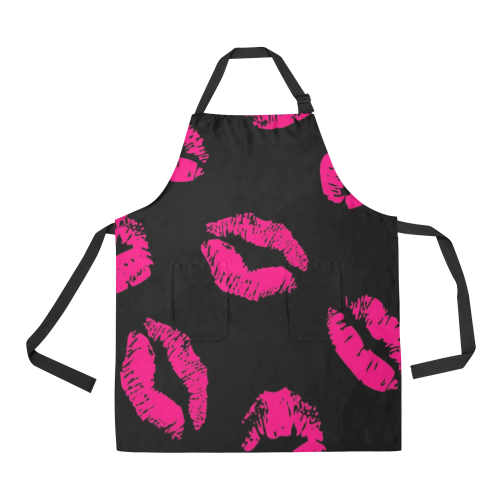 Pink Lips All Over Print Apron