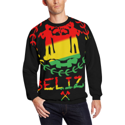 Belize Rasta Sweater All Over Print Crewneck Sweatshirt for Men (Model H18)
