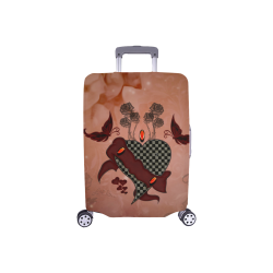 Heart with butterflies Luggage Cover/Small 18"-21"