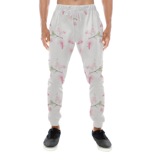 Pattern Orchidées Men's All Over Print Sweatpants (Model L11)