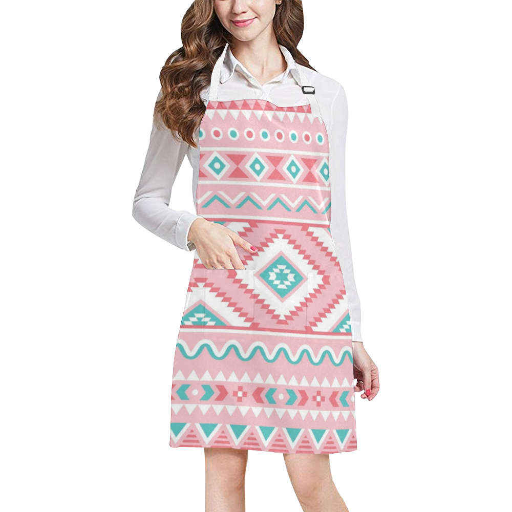 Pink Aztec All Over Print Apron