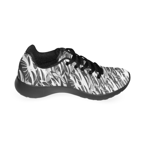 Alien Troops - Black & White (Black Laces) Men's Running Shoes/Large Size (Model 020)