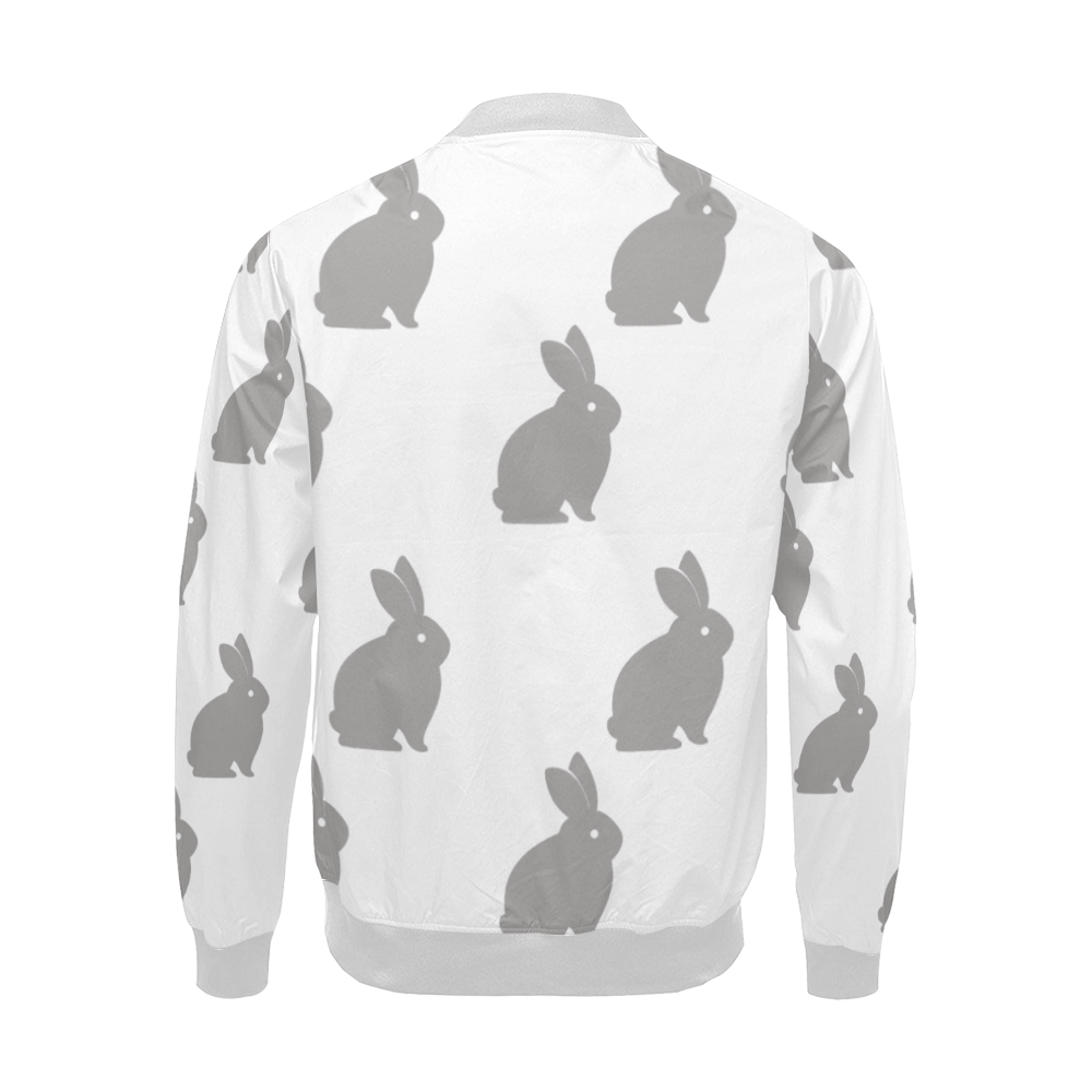 Rabbits white All Over Print Bomber Jacket for Men (Model H19)