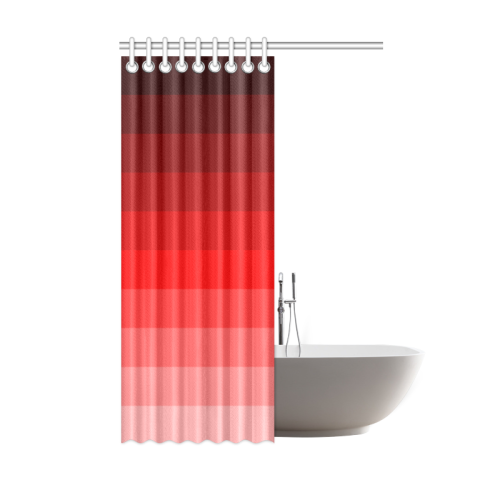 Red multicolored stripes Shower Curtain 48"x72"