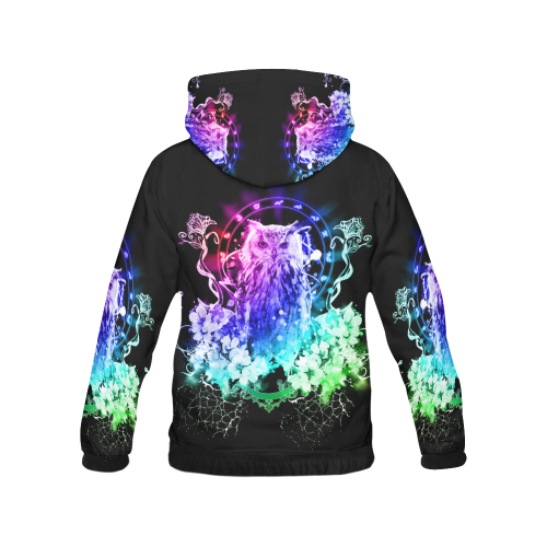 Colorful owl All Over Print Hoodie for Men (USA Size) (Model H13)