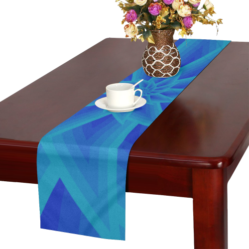 Royal blue star flower Table Runner 16x72 inch