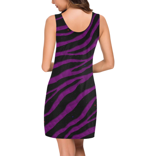 Ripped SpaceTime Stripes - Purple Medea Vest Dress (Model D06)