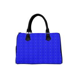 Beautiful Japanese Sunset House - Women's Blue Empress Pattern Leather Boston Handbag (Model 1621)