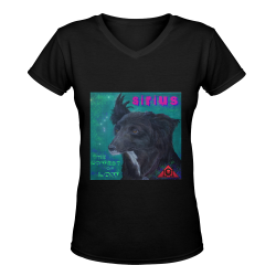 Sirius Album Women's Deep V-neck T-shirt (Model T19)