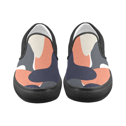 Modern Pattern 5 Women's Unusual Slip-on Canvas Shoes (Model 019)