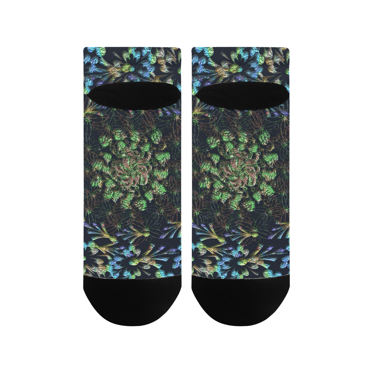 Black Russian Flora Women's Ankle Socks