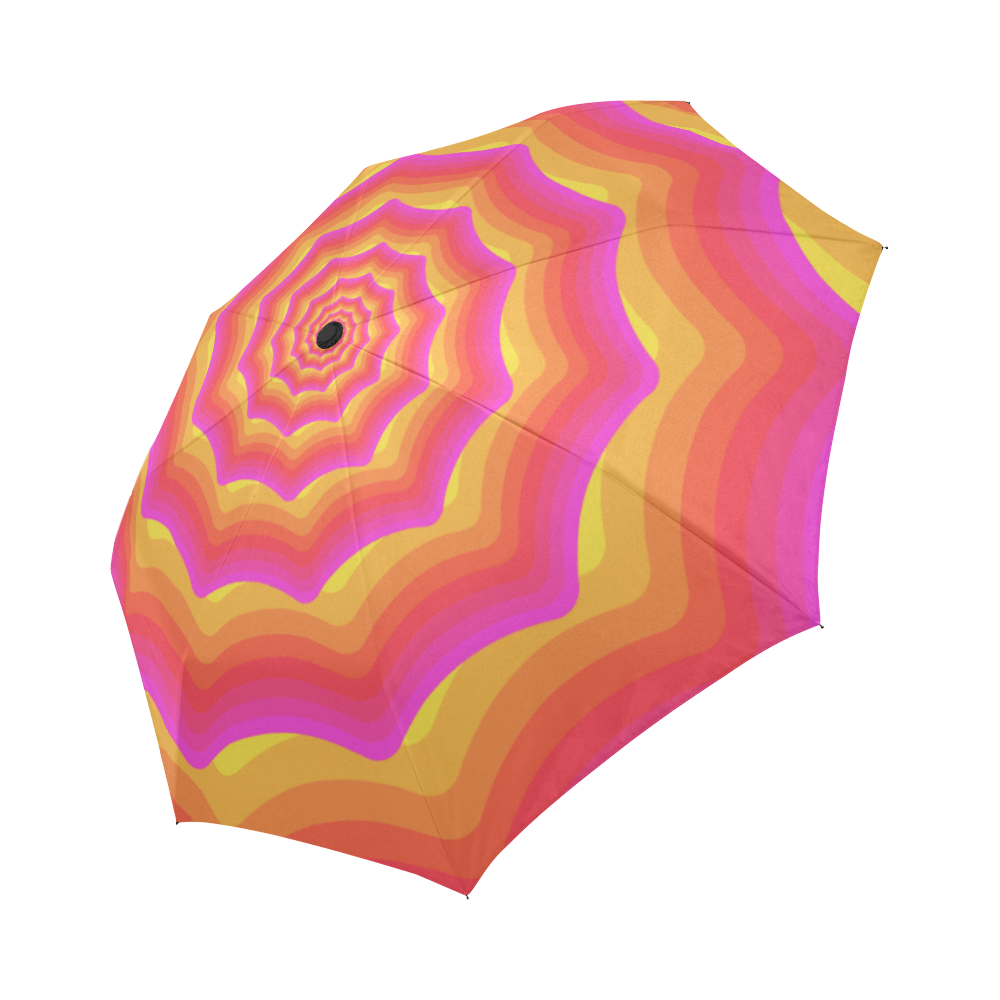 Pink yellow shell Auto-Foldable Umbrella (Model U04)