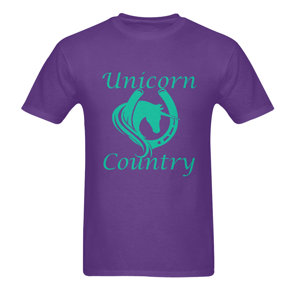 UC Turq on purple Men's T-Shirt in USA Size (Two Sides Printing)