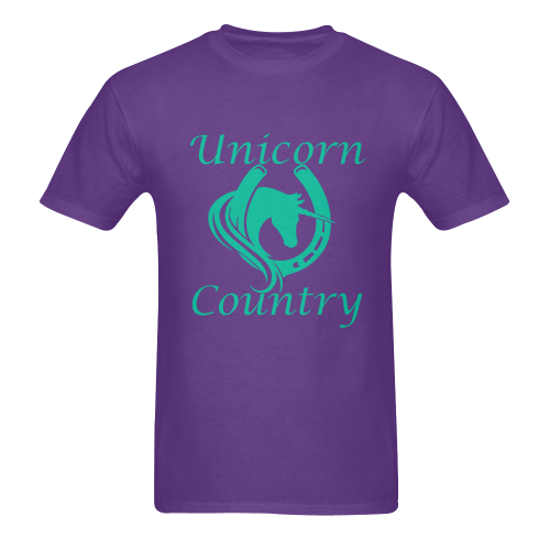 UC Turq on purple Men's T-Shirt in USA Size (Two Sides Printing)