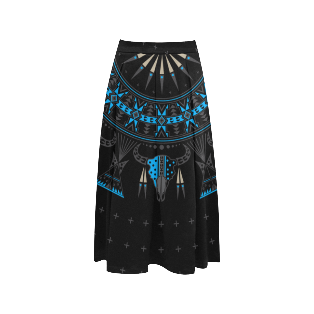 Buffalo Nation Blue Aoede Crepe Skirt (Model D16)