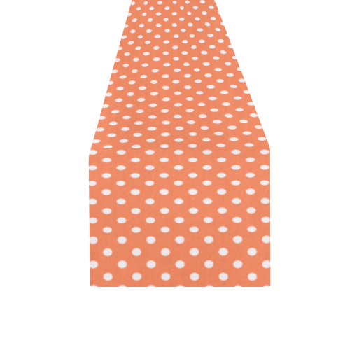 Appricot polka dots Table Runner 16x72 inch