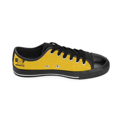 DMP Music Foze Black/Yellow Men's Classic Canvas Shoes (Model 018)
