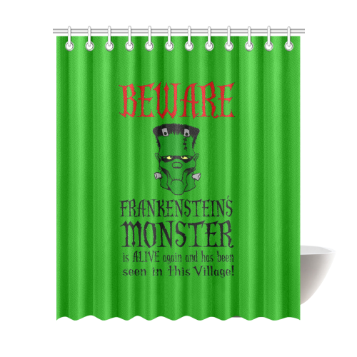 Beware Monster Still Alive Shower Curtain 72"x84"