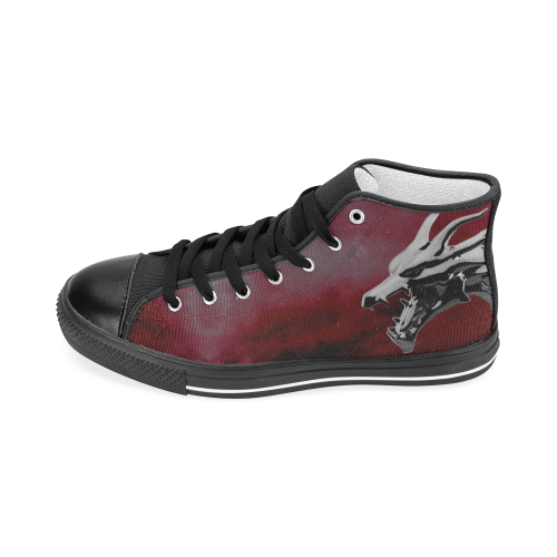Steel Dragons V1.0 Red Men’s Classic High Top Canvas Shoes (Model 017)