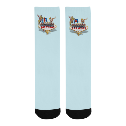 Las Vegas Welcome Sign Blue Trouser Socks (For Men)