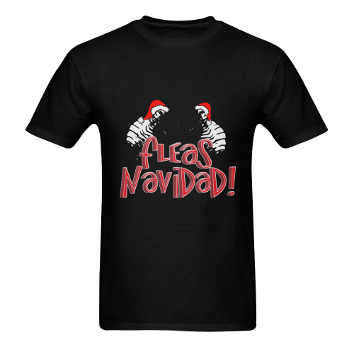 Christmas Fleas Navidad  Black Men's T-shirt in USA Size (Two Sides Printing) (Model T02)