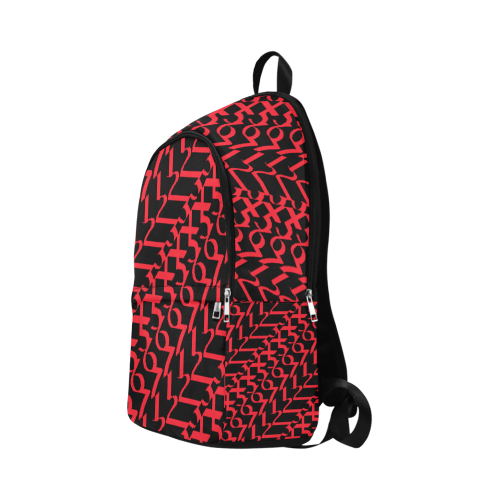 NUMBERS Collection 1234567 Reverse Cherry Red Fabric Backpack for Adult (Model 1659)