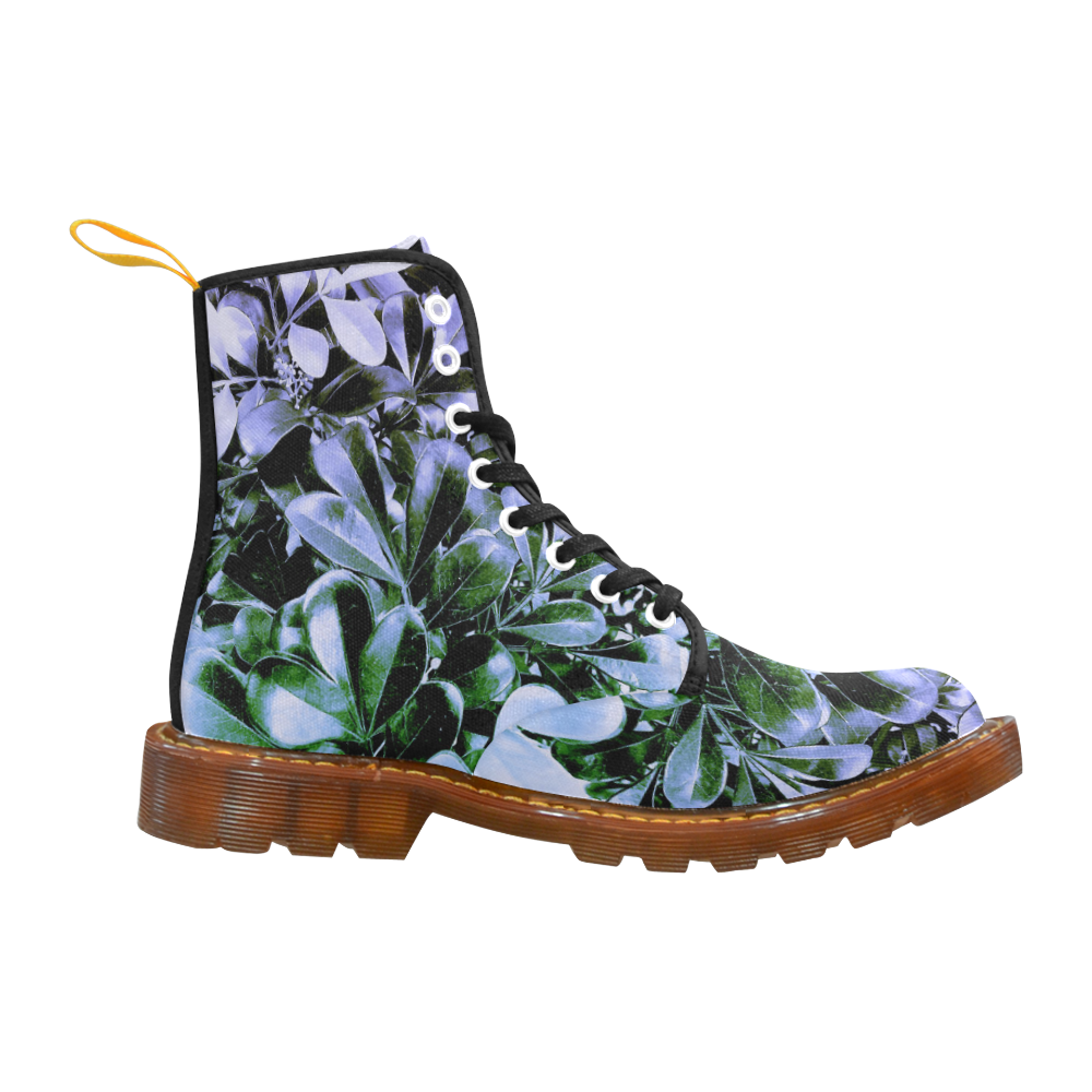 Foliage #4 Blue by Jera Nour Martin Boots For Women Model 1203H