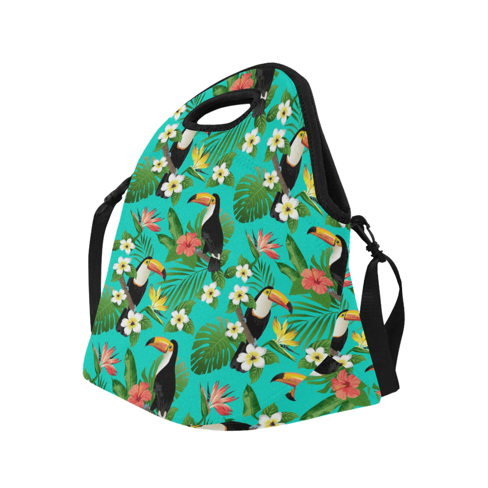 Tropical Summer Toucan Pattern Neoprene Lunch Bag/Large (Model 1669)