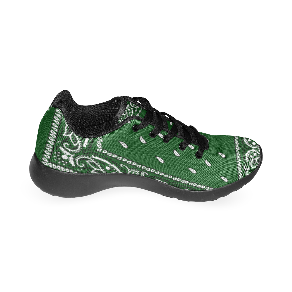 Green Bandana Men-Black Men’s Running Shoes (Model 020)