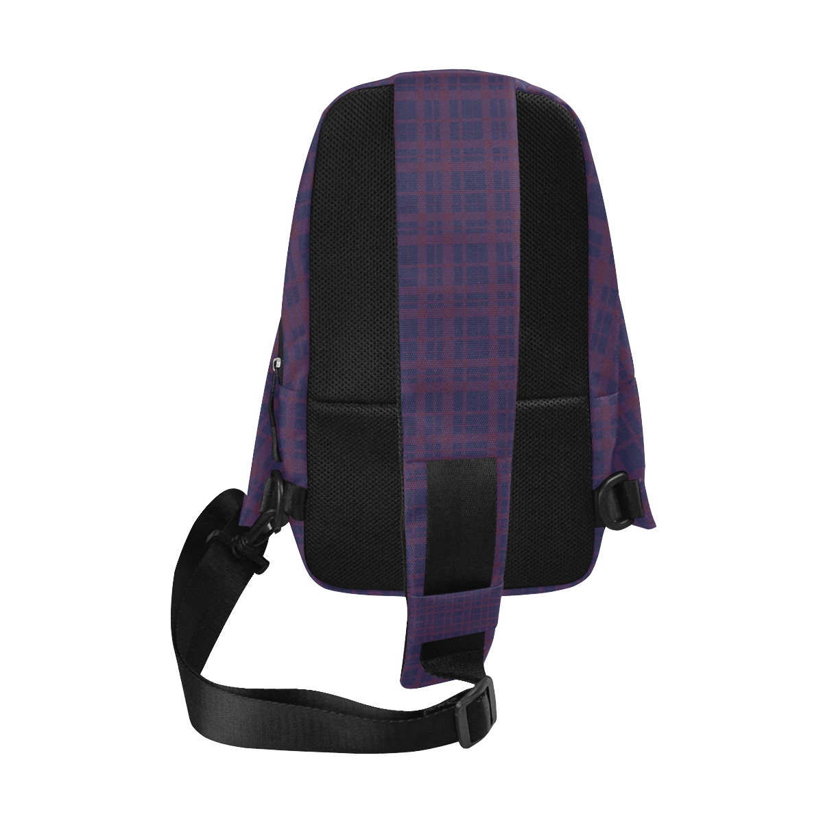 Purple Plaid Rock Style Chest Bag (Model 1678)