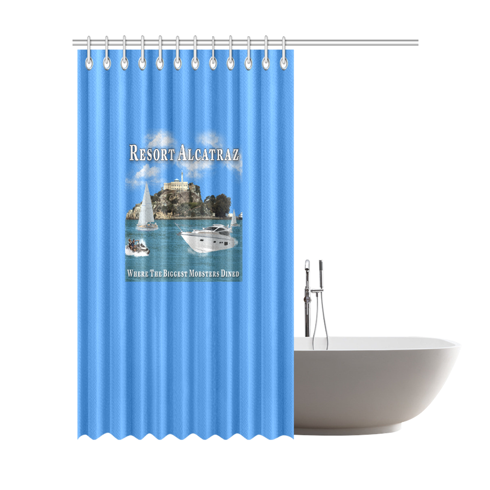 Resort Alcatraz Shower Curtain 72"x84"