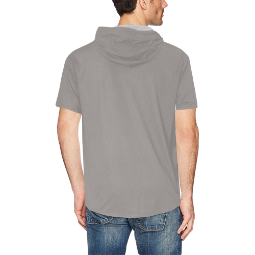 Ash All Over Print Short Sleeve Hoodie for Men (Model H32)