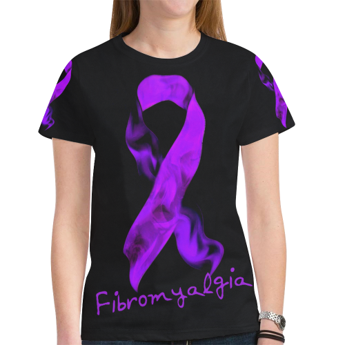 Fibromyalgia awareness New All Over Print T-shirt for Women (Model T45)