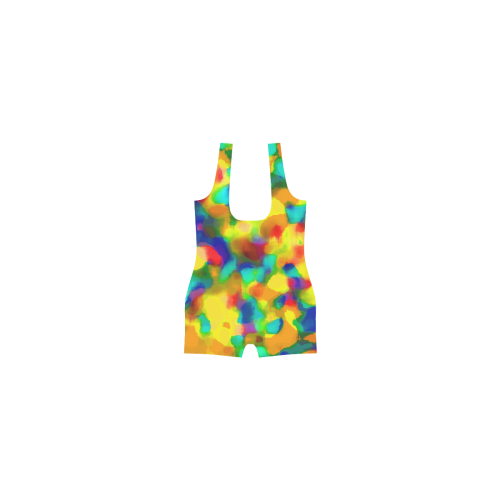 Colorful watercolors texture Classic One Piece Swimwear (Model S03)