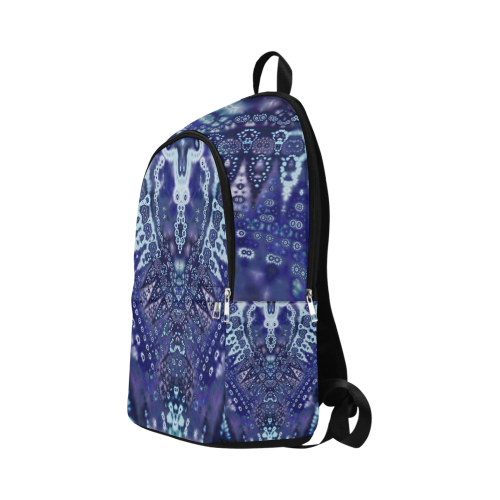 Blue Jewel Lace Fabric Backpack for Adult (Model 1659)