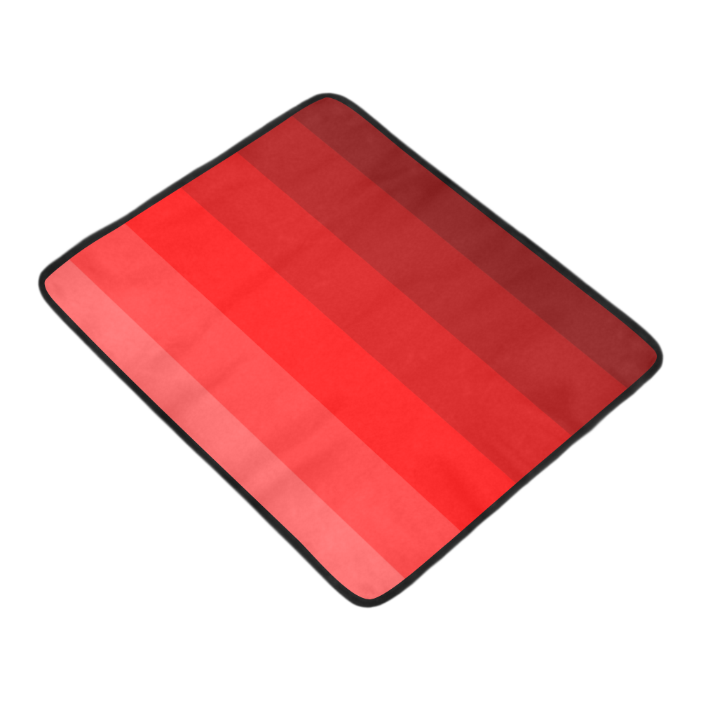 Red multicolored stripes Beach Mat 78"x 60"