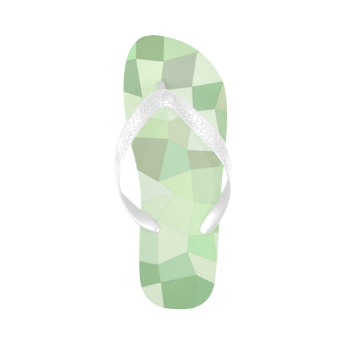 Pastel Greens Mosaic Flip Flops for Men/Women (Model 040)