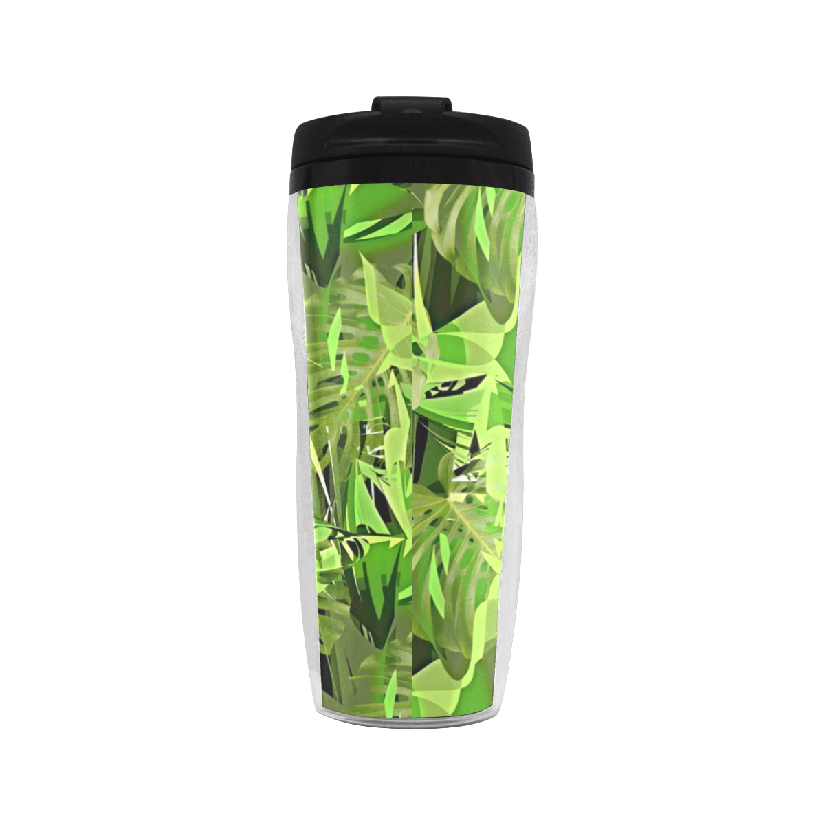 Tropical Jungle Leaves Camouflage Reusable Coffee Cup (11.8oz)