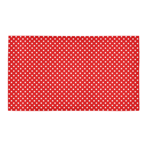 Red polka dots Bath Rug 16''x 28''