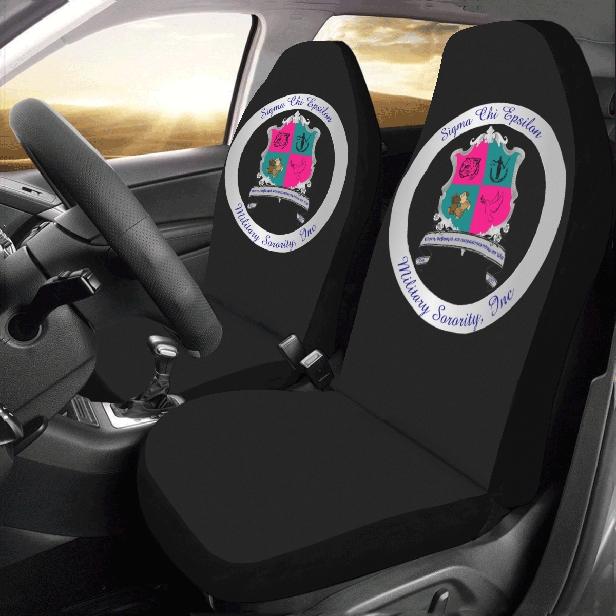 Sigma Chi Epsilon Car Seat Covers (Set of 2)